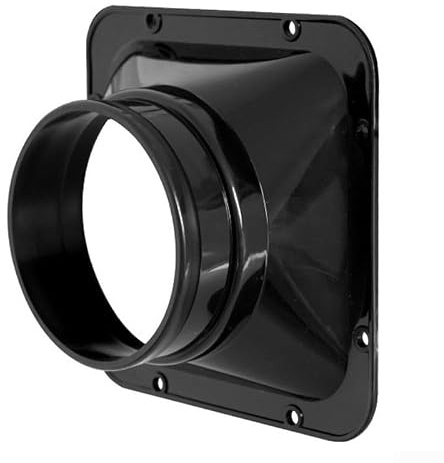 Raccordo a flangia quadrata in ABS da 125 mm per una ventilazione efficiente in cucina, bagno e servizi igienici