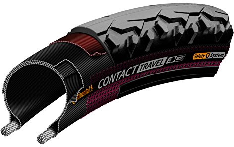 Continental Fahrradreifen 47-559 Contact Travel schwarz Draht Reflexstreifen Skin