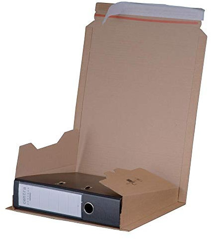 Ropipack Ordnerversandkarton aus Wellpappe mit Selbstklebestreifen Universalverpackung Karton Braun für Ordner 320 x 290 x 35-80 mm 20 Stück