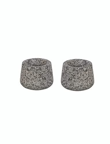 Pair of Ramsden Tealight Holders by Garden Trading | Crafted in Granite | H5 X Diameter 6cm