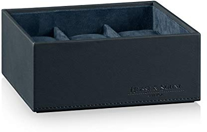 HEISSE & SÖHNE SEIT 1976® Stapelbare Schmuck- und Uhren Aufbeahrung Mirage L - Unterteil: Uhrenbox für 6 Uhren - Blau