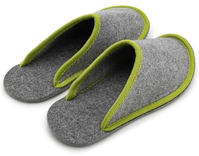 Pantoffelmann Pantoufles en feutre pour homme - Peu encombrant et pliable - - Pois, 44/47 EU