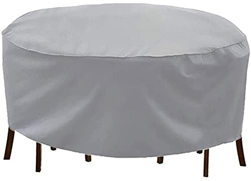 PLYY Gartentisch Abdeckung Rund, Abdeckplane für Gartenmöbel Rund, Schutzhülle für Rund Wasserdicht Staubdicht Anti-UV Tischabdeckung Gartenmöbel für Möbelsets-Ø100x50cm(D x H)