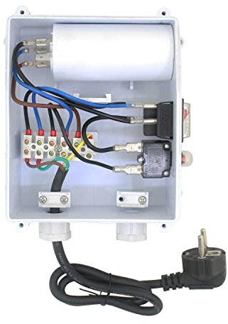 Submersible Water Pump Control Box 220V Deep Well Pump Start Capacitor Switch Junction Box