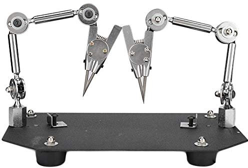 CHICIRIS Löthelfer Hand, Lötwerkzeug aus Dritter Hand Metallhilfsschweißarbeit Clip Löthelfer Hand Lötstation mit 2 Flexiblen Armen und Klemmen für die Reparatur von Schmuck