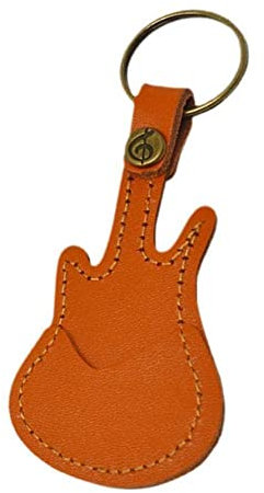 1 x Leder-Plektrum-Abdeckung, PU-Leder, Kette, Gitarrenplektren, Zubehör, Kette H0u3 Plektrum-Tasche