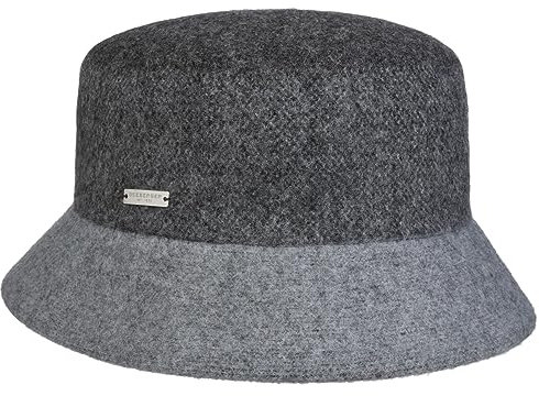Seeberger Sabetha Bucket Walkhut Wollhut Damenhut Fischerhut Winterhut Damen - Winter Herbst-Winter - One Size anthrazit