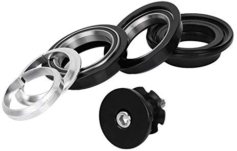 Cerlingwee Set Testa Cuscinetto Bici, Lega di Alluminio Ciclismo Forcella Anteriore Cuscinetto Ciotola Cuffia Rondella Cuffia Cuffia Sigillata Bicicletta 44mm Cuffia Esterna Cuscinetti