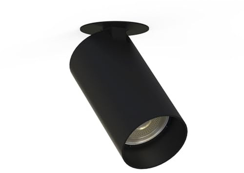 Licht-Erlebnisse Deckenspot Unterputz B: 5,5 cm Lochdurchmesser: 35 mm schwenkbar verstellbar GU10 Schwarz Modern Deckenstrahler Deckenlampe Wohnzimmer Küche