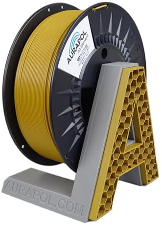AURAPOL PLA 3D Filament 1.75, PLA 1kg, Filament-3d-druckmaterialien, Dunkles Gold Puder, 3D Drucker Filament, Präzision 1,75 mm +/- 0,02 mm, ERSCHWINGLICHE QUALITÄT