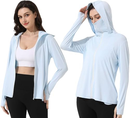 Mingyuezai Women's UPF 50+ Sun Protection Jacket Spf UV Clothing(S,Z3724bu)