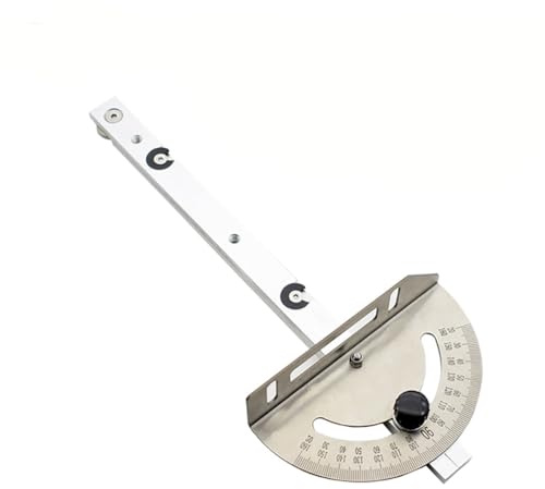 Hasaller Guide de jauge à onglet pour le travail du bois, règle d'angle réglable, système de clôture avec poignée de table (tube 1)