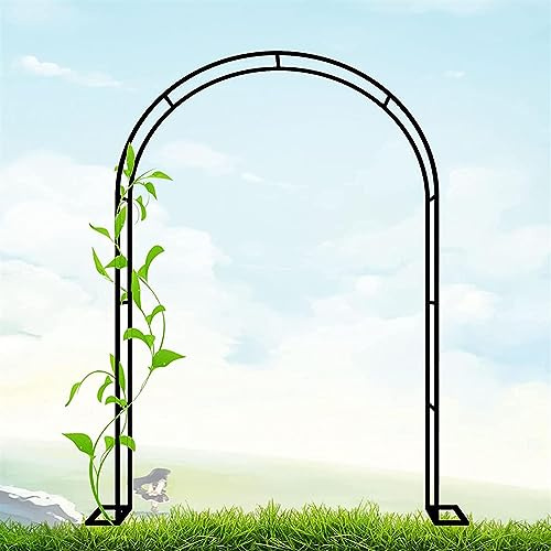 Arche de Jardin,Treillis de Arceau de Mariage,Jardin Archway Résistant aux intempéries for Plantes grimpantes,Robuste et Facile à Installer,avec Socle,Noir/Blanc/Vert,350x220x40CM