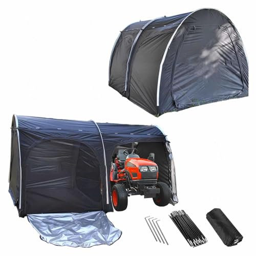 YSMSMZJK Garage Moto per Esterno con Rete di Ventilazione Garage Moto per Esterno con Doppie Porte per 5-7 Biciclette Tettoie per Esterno Box per Moto da Esterno