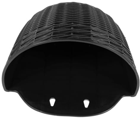 POPETPOP Jardinière Murale Suspendue en Résine Noire Crochets et Chevilles Demi-Cercle Grosse Capacité, Étanche pour Balcon et Extérieur
