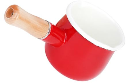 PRETYZOOM Pentola Scaldaburro Smaltata - Pentola Smaltatura Da Cucina Contenitore Per Pappe Liscia Facile Da Pulire