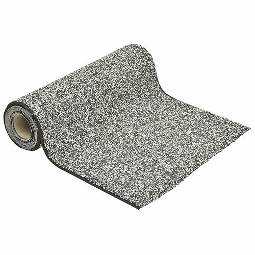 Sufrk Steinfolie Grau 500 x 40 cm, Steinoptik Folie Breite für den Teichrand, Bachlauf, Teichfolie, Sandfarbe