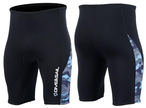 Combinaison en néoprène Shorts pour hommes 2 mm en néoprène Shorts pour sports nautiques Combinaison en néoprène Pantalon pour plongée, surf, natation, plongée avec tuba, kayak Taille 3XL