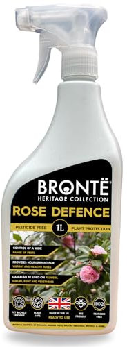 Bronte Heritage Rose Disease Defence Spray 1L – Natural, Pesticide-Free Protection for Roses. Promotes Mildew, Rust, Blackspot & Fungal Disease Resistance. Safe for Pets, Bees & Children