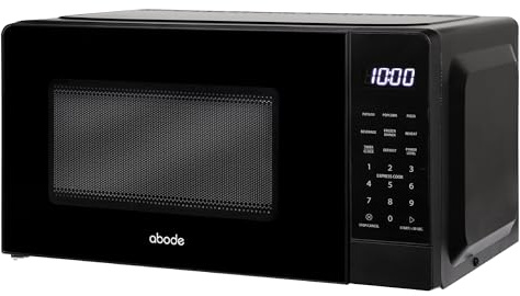 Abode Touch Control Microwave 20 Litre Black Digital 700W with Clock & Timer, 5 Auto Cook Settings & Defrost, 10 Power Levels AMT2012B (Touch Control, Black)