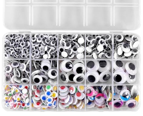 Bastelaufkleber Wackelaugen – Schwarz & Weiß selbstklebende Kulleraugen, Wackelaugenäpfel Zubehör | Lustige Aufkleber Wackeln Wackeln Scrap Booking Dekorative klebrige Karten, Puppen, Taschen, Hüte