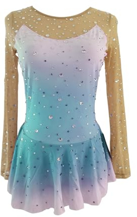 LIUHUO Eiskunstlauf-Kleid für Mädchen, Wettkampf-Performance, Kinder und Erwachsene