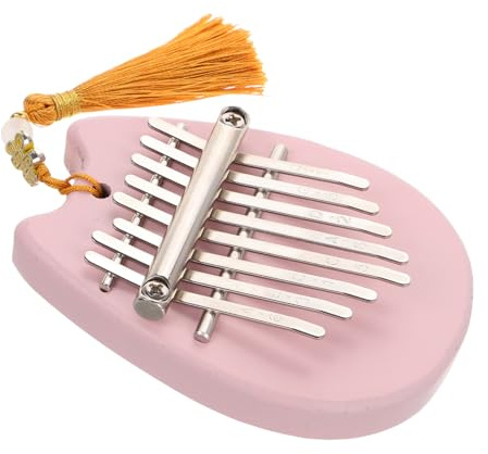 Sosoport Kleiner Kalimba Daumenklavier Kompakt aus Acryl 8-tasten mit Niedlichem Bärenmotiv und Reich an Klangfarben als Musikinstrument für Kleinkinder und Kinder
