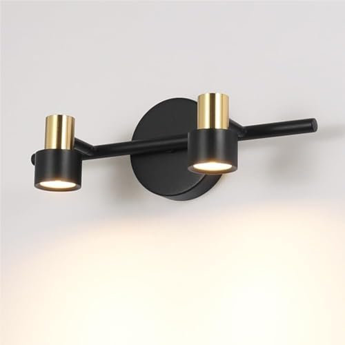 Spiegelleuchte Spiegellampe Schwarz-Gold-Industrie-Waschtischleuchte über dem Spiegel, Mid-Century-Badezimmer-Wandleuchten, Vintage-Badezimmer-Waschtischleuchten for Schrank, Küche, Schlafzimmer, Flur