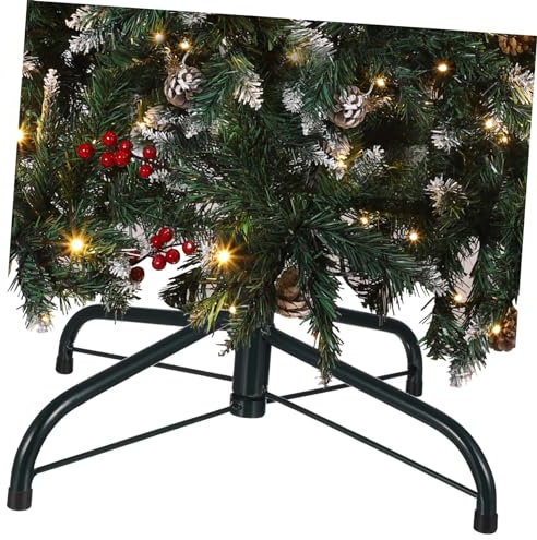 Alipis Soporte para Árbol De Navidad Metálico De 40 Cm Tubo De 1,9 Cm De Diámetro, Acabado Pintura Horneada, Fijación De Tornillos, Estable y Resistente para Árboles Artificiales