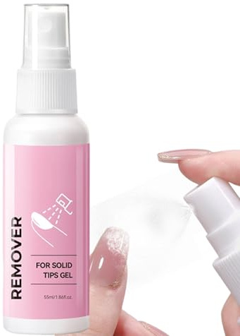 Rimuovi Colla per Unghie Finte, Solido Pulizia Unghie, Spray Rimuove Colla 55ml Per Principianti Decori Francesi Manicure a Casa
