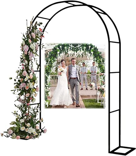 Grande arche de jardin en métal pour plantes grimpantes 140 x 230 x 40 cm – Treillis en aluminium pour légumes, concombres, vignes et plantes grimpantes – et décoration extérieure élégante
