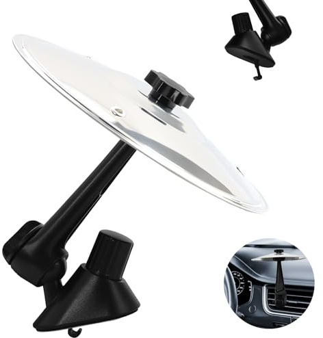 Platillo Crash para Coche Decoración de Rejilla de Ventilación Mini Platillo Crash de Batería para Auto Accesorio Musical Divertido Fácil de Instalar Compatible Sedanes y Camiones Regalo para Músicos