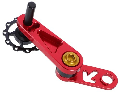 HEMOTON Tensor de Cadena para Bicicleta Sola Velocidad Guía Trasera de Aluminio Ajustador Compacto y Ligero para Bicicletas Plegables Mejora la Estabilidad y Evita Caídas de Cadena