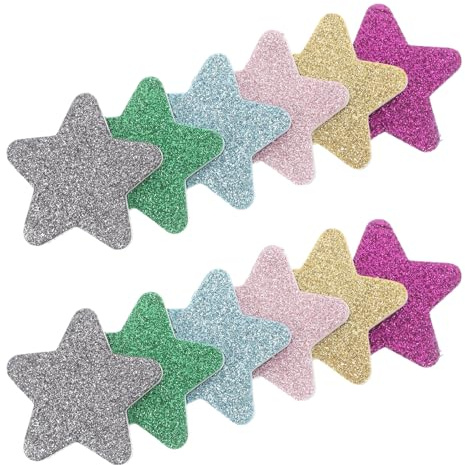 TOVINANNA 12pezzi Unghie Forma di Stella Natalizie Spugne Monouso per Limare le Unghie Strisce per Levigare e Lucidare le Mini per Manicure
