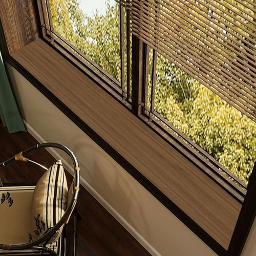 Tappetino protettivo per davanzale della finestra, in PVC impermeabile con retro antiscivolo, facile da tagliare con venature del legno (180 x 30 cm) per decorazioni domestiche