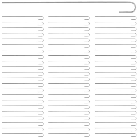 NUOBESTY 100pcs Heavy Duty Stainless Steel Fence Wire Ties with Double Hook Design, 6.5in Long, Smooth Surface and Easy Installation for Coastal Chain Link Fence Repair and Farm Use