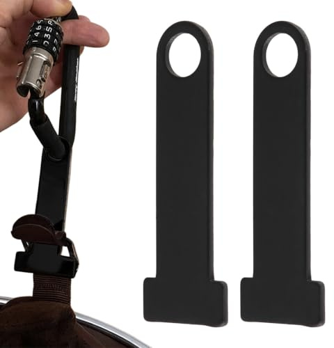 LAPQOS Protection contre le vol pour moto,2 supports de connexion pour antivol de casque de moto noir