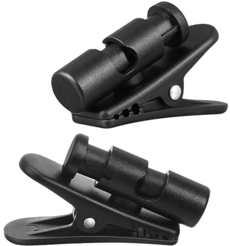 ORFOFE Headphone Wire Clips 2pcs Plastic Material 360-degree Rotation Secure Fit Easy to Use for Running and Sports Small Earphone Wire Cable Holders
