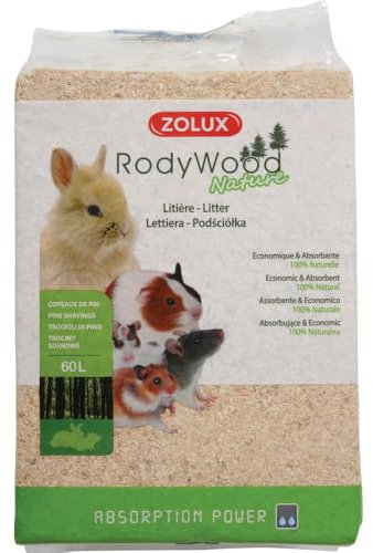 Zolux Rodywood Nature Litière pour rongeurs, 60 L