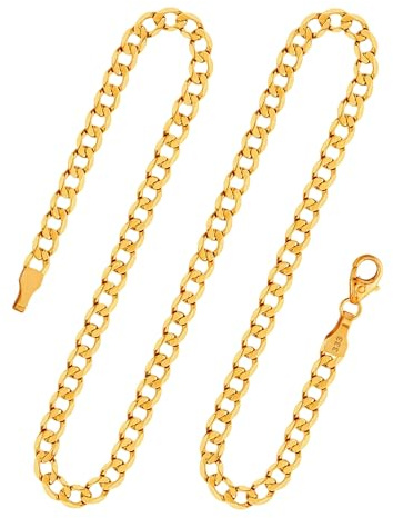 EDELIND Goldkette Herren Echtgold 3,9 mm, Panzerkette weit 333 oder 585 aus Gelbgold, Unisex Kette Gold mit Schmuck Geschenkbox, Made in Germany