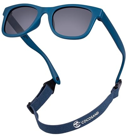 COCOSAND Flexible Baby Sunglasses with Strap Polarized UV Protection for Toddler Infant Newborn Boys Grils Age 0-24 Months