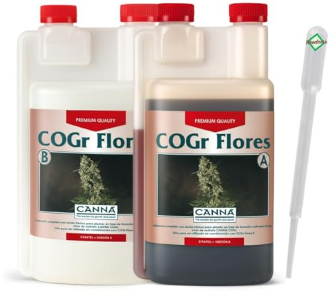 Canna COGr Flores A&B 1 liter - hydroponiskt gödningsmedel kokosnötsubstrat coco odlar inomhusodling