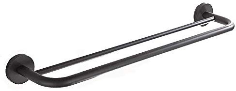 Tan Handtuchhalter Doppel Pole 304 Edelstahl-Schwarz-Farben-Runde Für Hotel Küche Badezimmer