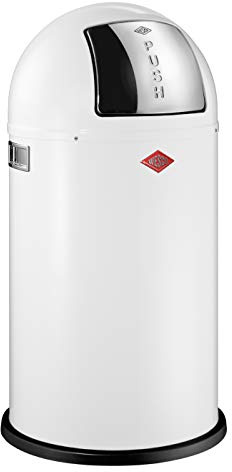 WESCO 175 831 Pushboy Collecteur de déchets en Acier Inoxydable Blanc Mat 40 x 40 x 75,5 cm