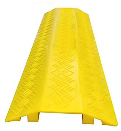 HOME UK Kabelbrücke, Überfahrschutz für Kabel, Boden Kabelbrücke aus Plastik, Kabelkanal Brücke Rampe Protector aus Hartgummi PVC, Einkanalige befahrbare Kabelbrücke für die Straße