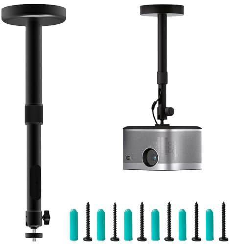 HOMURY Projector Mount, Universal, Ceiling, Aluminium, Black, 20-40 cm, High Capacity, for Home Theaters, Offices, Schools