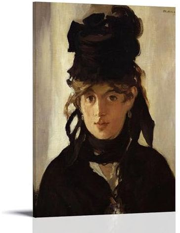 HBEOOP Edvard Munch berühmte Farbe (Berthe Morisot mit einem Strauß Veilchen), Poster, Leinwand, Gemälde, Wandkunst, dekoratives Bild, Drucke, moderne Dekoration, 60 x 90 cm