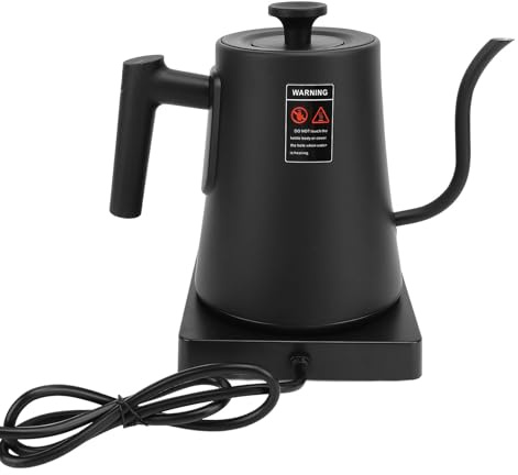 Hervidor Eléctrico Inteligente, Hervidor de Agua con Cuello de Cisne de 1200W y 1000ml de Capacidad con Control de Temperatura, Temporizador, de Equilibrio, Tetera con Pantalla