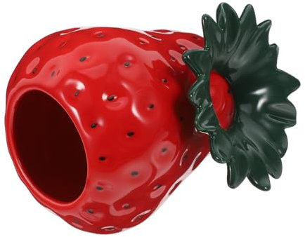 VOSAREA Vase Céramique Forme De Fraise Pot Décoratif Moderne pour Accessoire De Décoration Intérieure pour Salon Et Chambre pour Arrangements Floraux Et