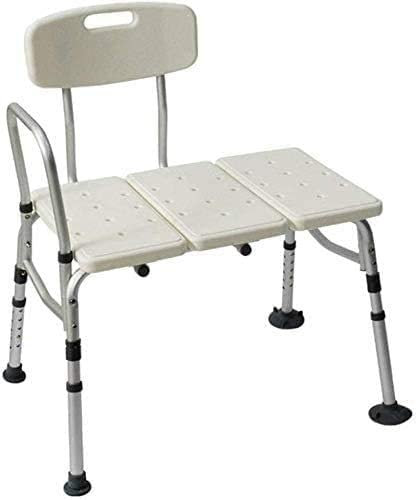 Sedia da doccia regolabile in altezza con schienale maniglia e sedile antiscivolo per vasca da bagno anziani e disabili, sgabello da doccia aiuto per la casa
